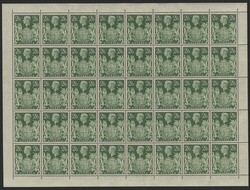 1939 2/6d yellow green, complete UM sheet of forty, SG.476b, Cat. ...