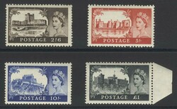 1955 Waterlow Castle set UM, SG.536/9. (4)