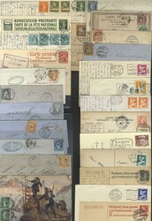SWITZERLAND & FRANCE 19th/20thC EL's & covers from 1870's, 10c postal ...