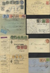 Postal history group of covers & cards (19) incl. 1854 8sk with four ...