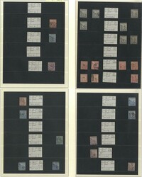 1877-79 unused & U collection 'G.W' 1d & 4d on Cape stamps, continues ...