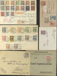 1913-21 (circa) group of covers/cards incl. 1917 Express cover ...