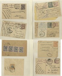 JAIPUR mainly 1940's used postal stationery cards & envelopes, some ...
