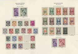 1937-50 (circa) good to VFU collection on leaves incl. Straits 1937 ...