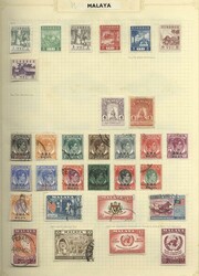 Collection in a Simplex album with Malaysia issues, mostly M to 1986, ...