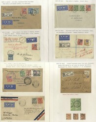 1928-49 collection of covers written up on leaves incl. registered ...