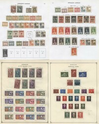 CURACAO 1906-55 attractive range on printed leaves with 1906 1½g ...
