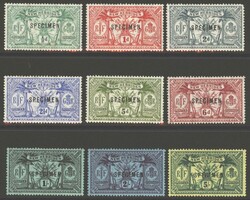 ENGLISH 1911 MCCA set optd SPECIMEN, fine M (2d - short corner perf), ...