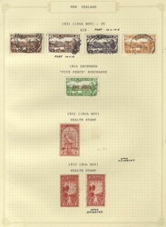 1856-1966 U collection on leaves in a Paragon binder with 1856 1d ...