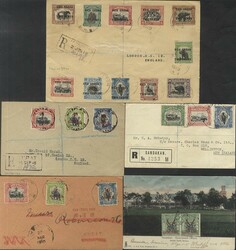 1907-30 group of covers & cards with a variety of frankings incl. ...