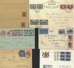 Mixed lot of postal stationery incl. 1d newspaper wrappers unused (2) ...