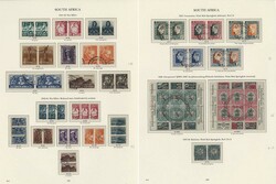 SOUTH & SOUTH WEST AFRICA 1936 - circa 1950 VFU collection on leaves ...