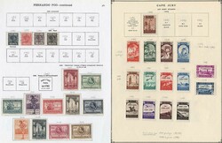 Collection of mainly M on pages with Andorra (34) incl. 1928 to 4p ...