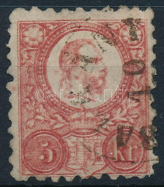 1871 Réznyomat 5kr álkett?snyomattal (enyhe papírelvékonyodás) / ...