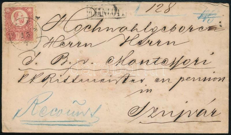1874 3 x Réznyomat 5kr ajánlott levélen / on registered cover ...