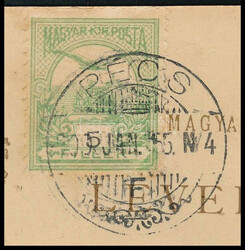 1900 2kr millenniumi díjjegyes levelez?lap Turul 1f és 5f ...