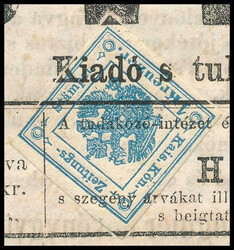 1862 Miskolczi Értesít? 52. száma 1kr Hírlapilleték bélyeggel, ...