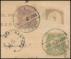 1900 Vegyes bérmentesítés? levelez?lap, a 2kr díjjegyr?l ...