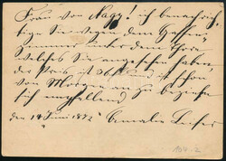 1872 Díjjegyes levelez?lap / PS-card "BUDA CSÁSZÁRFÜRD?" - Pest