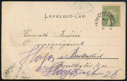 Hohe Rinne 1907.08.06. Képeslap Budapestre 2h bélyeggel + 5f Turul ...