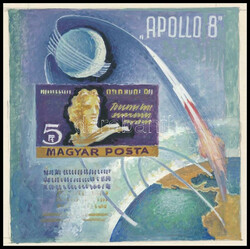 1968 Légrády Sándor Apollo-8 bélyegterve a tervez? ...