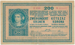 1918. 200K "B 1029 *014937" hullámos hátlappal, a középs? ...