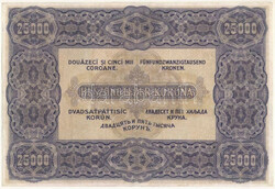 1922. 25.000K "Orell Füssli Zürich" gyapotrostszálas papír "D 42 ...