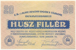 Dunaszerdahely / hadifogolytábor 1916. január 15. 20f "11 0631" T ...