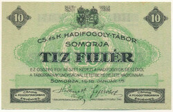 Somorja / hadifogolytábor 1916. január 15. 10f két nagybet?s ...