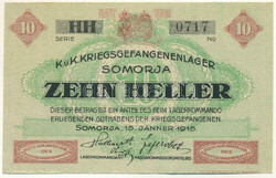 Somorja / hadifogolytábor 1916. január 15. 10f két nagybet?s ...