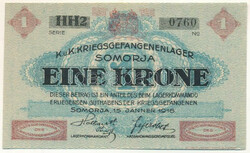 Somorja / hadifogolytábor 1916. január 15. 1K két nagybet? és egy ...