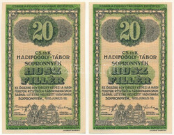 Sopronnyék / hadifogolytábor 1916. június 16. 20f (2x) közeli, ...