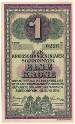 Sopronnyék / hadifogolytábor 1916. június 16. 1K arab sorozat- és ...