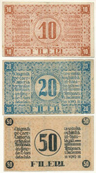 Románia / Temesvár 1919. 10f + 20f + 50f helyipénz / ...
