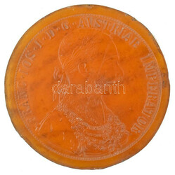 Ausztria 1970 k. "Ferenc József" 4 Dukát aranyérme m?gyanta ...