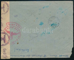 1943 Cenzúrázott ajánlott levél / Censored registered cover
