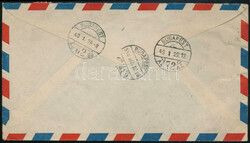 1949 Légi levél Budapestre 4 bélyeggel / Airmail cover to Hungary