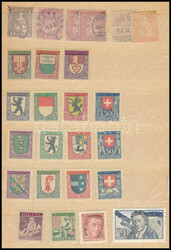 Svájc 10 db küldemény + bélyegek, közte 2 kisív / Switzerland ...