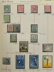 Térkép motívum gy?jtemény albumban, benne sorok és blokkok az ...