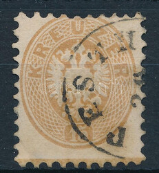 1864 15kr extrém elfogazás, alul szegélyléclenyomat / shifted ...