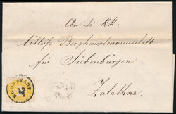 ~1864 2kr levélen / Mi 30 on cover, "KRONSTADT" - "HERMANNSTADT" (22 ...