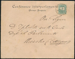 1896 Nyomtatvány 3kr bélyeggel "Conférence interparlemental / ...