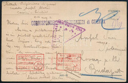 1916 Hadifogoly képeslap Olaszországból / POW postcard from Italy