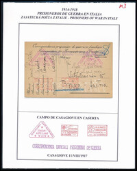 1917-1918 4 db olasz hadifogolylap albumlapokon feldolgozva / 4 ...