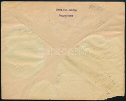 1919 Ajánlott levél 8 db kolozsvári felülnyomású bélyeggel ...