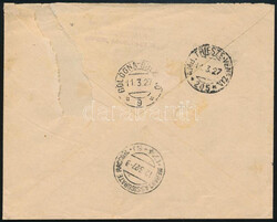 1927 Olaszországba küldött ajánlott levél 82f ...