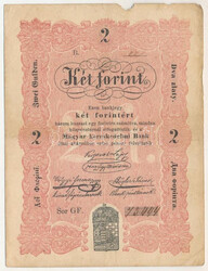 1848. 2Ft "Kossuth bankó" "GF. 75444" T:F kis anyaghiány / Hungary ...