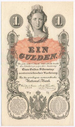 1858. 1G vízjeles papíron, T:UNC ebben a tartásban R! / Austrian ...