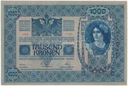 1902. 1000K "1129 28791" piros "MAGYARORSZÁG" felülbélyegzéssel T ...
