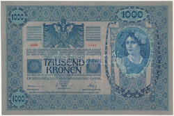 1902. 1000K "1290 23167" felülbélyegzés nélkül T:UNC Hungary ...